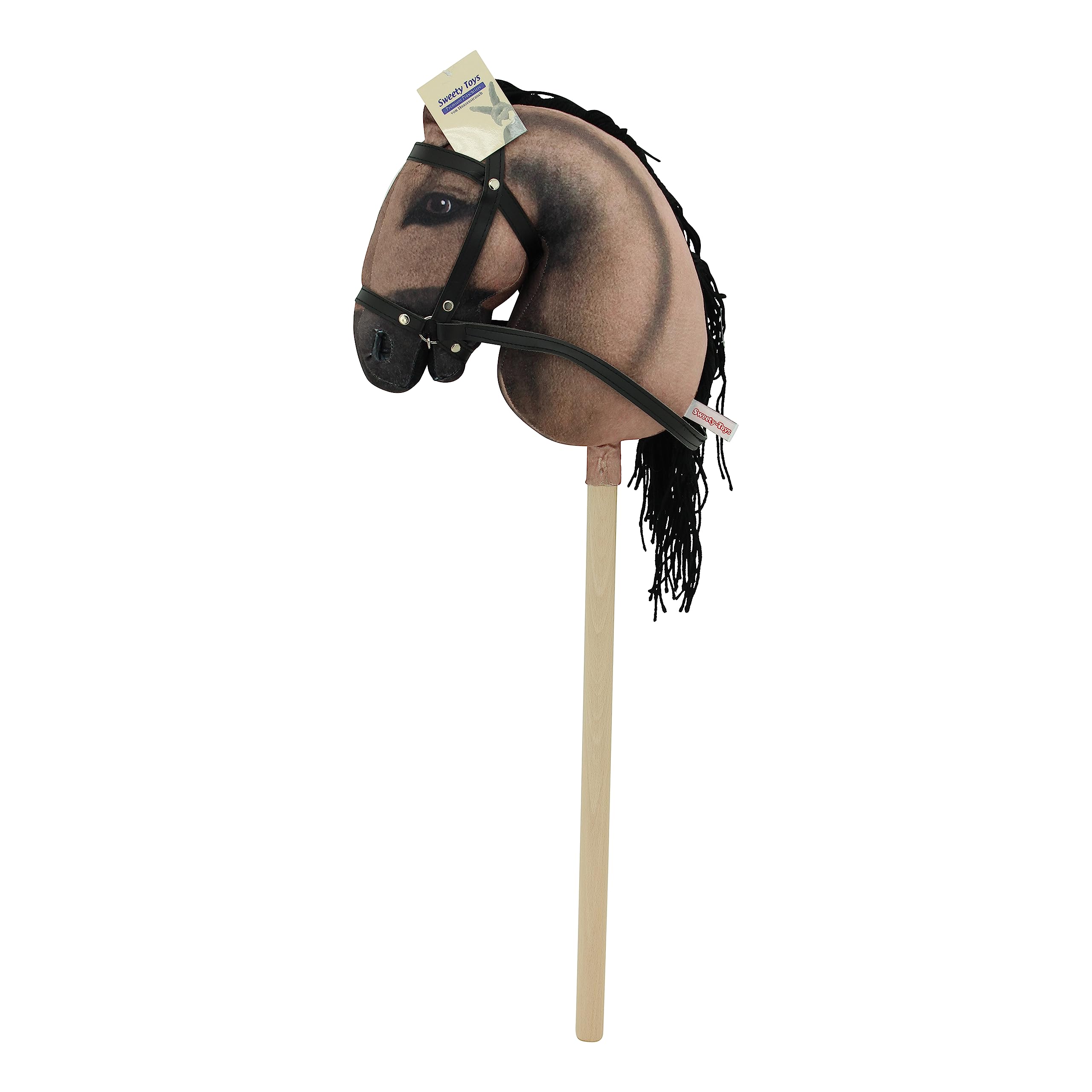Sweety Toys Hobbyhorse Steckenpferd geeigent für Hobbyhorsing (Dunkelbraun)