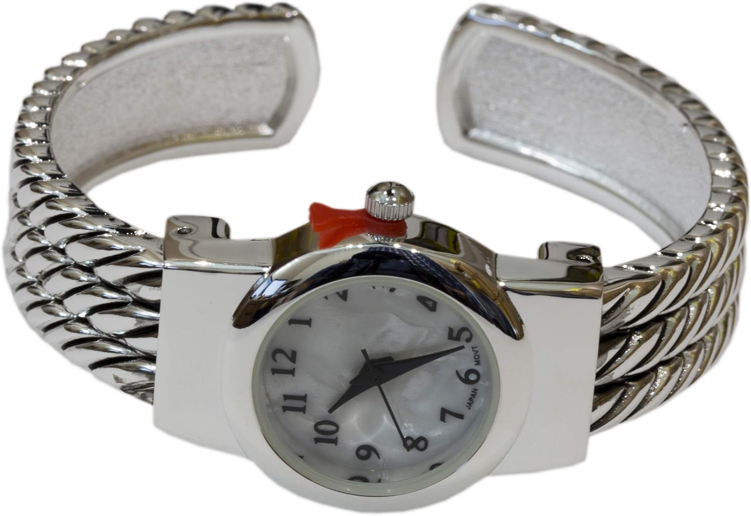 Blekon Collections Women's Petite Mother of Pearl Rope Bracelet Cuff Watch