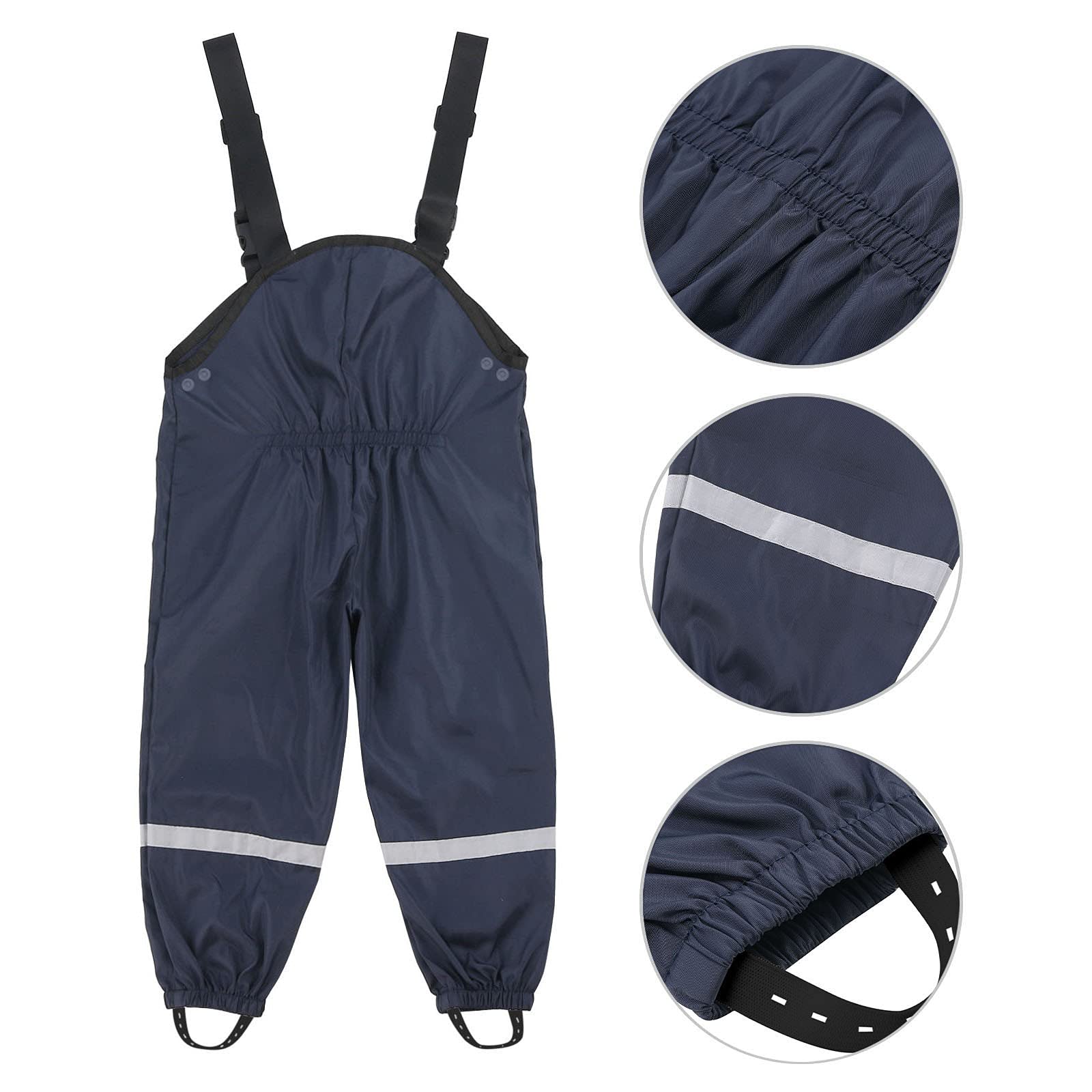 Damen Herren Regenlatzhose, Erwachsene Wind- und wasserdichte Matschhose Atmungsaktiv Verstellbaren Einteilige Jumpsuit Regenhose Trägern Buddelhose Regenhosen für Fahrrad Sport, Rain Pants