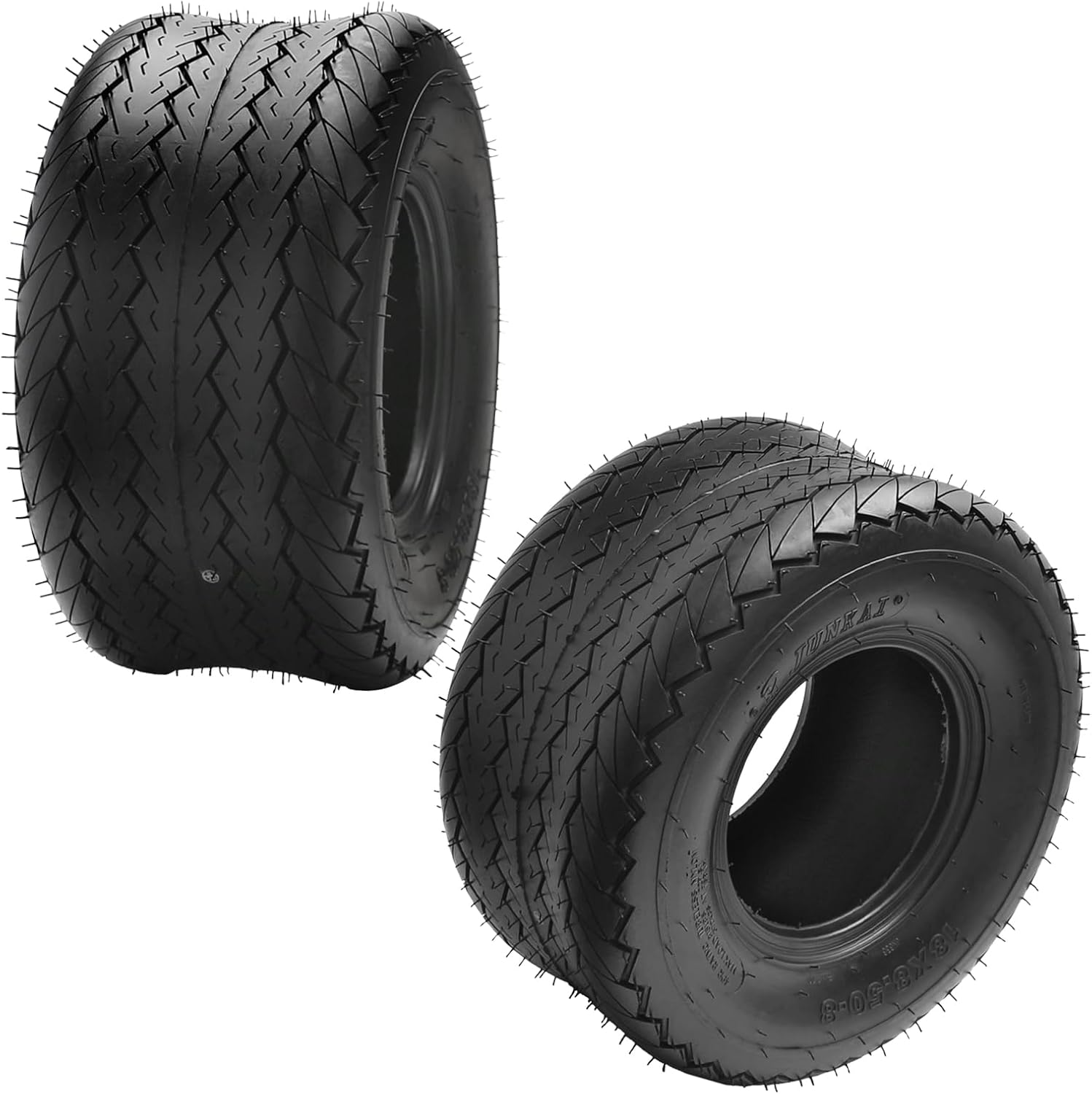 18x8.50-8 18x8.5x8 Lawn Mower Turf Tires, 4Ply 18x8.50x8 Golf Cart Tubeless Tire, All-Terrain Trail Sand Mud Off-Road Tires for ATV UTV Garden Tractor Mini Bikes, Set of 2