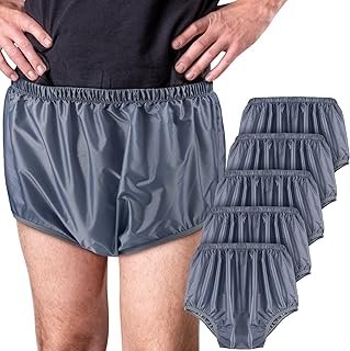 5 Pcs Adult Leakproof Underwear for Incontinence Washable Reusable Waterproof Pants Diaper Pull-On Cover