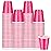 Roshtia 100 Pack 2 oz Christmas Plastic Shot Cups, Mini Disposable Shot Glasses 2 oz Party Cups for Wedding Christmas Winter Party, Beer Taste Serving, Snacks(Hot Pink)