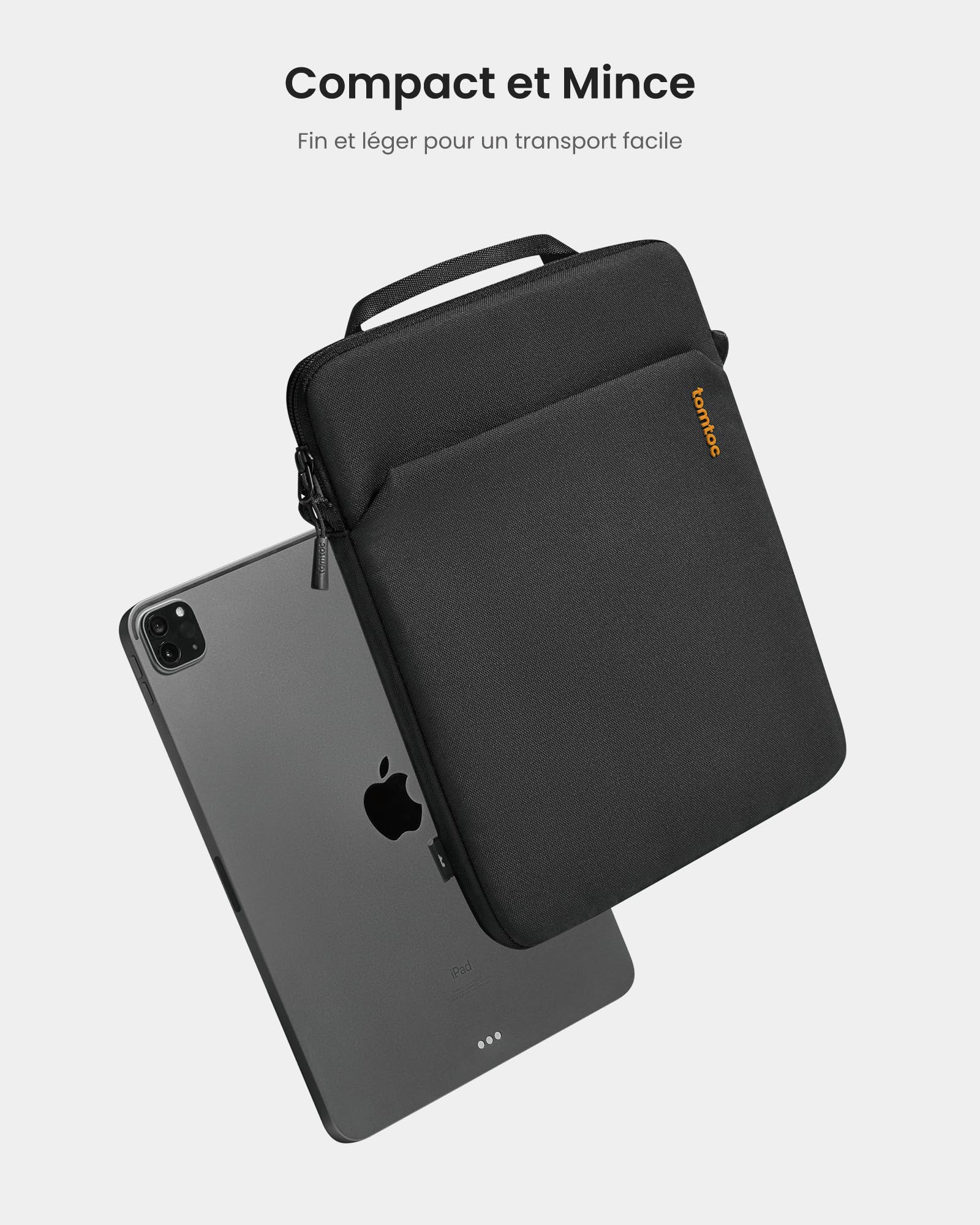 tomtoc Sac à bandoulière de Tablette pour 11 Pouces iPad Pro M4 & iPad Air M3/M2 2025-2024, 11 Pouces iPad 11 A16 2025, iPad Air 5/iPad 10, Sac à bandoulière Léger avec Rangement Accessoires