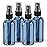 Wedama 4 oz Mini Glass Spray Bottles, Empty Small Spray Bottles with Funnel Dropper, Fine Mist for Hair, Travel, Plants, Cleaning Solutions and Skin Care (4 Pack Indigo Blue)