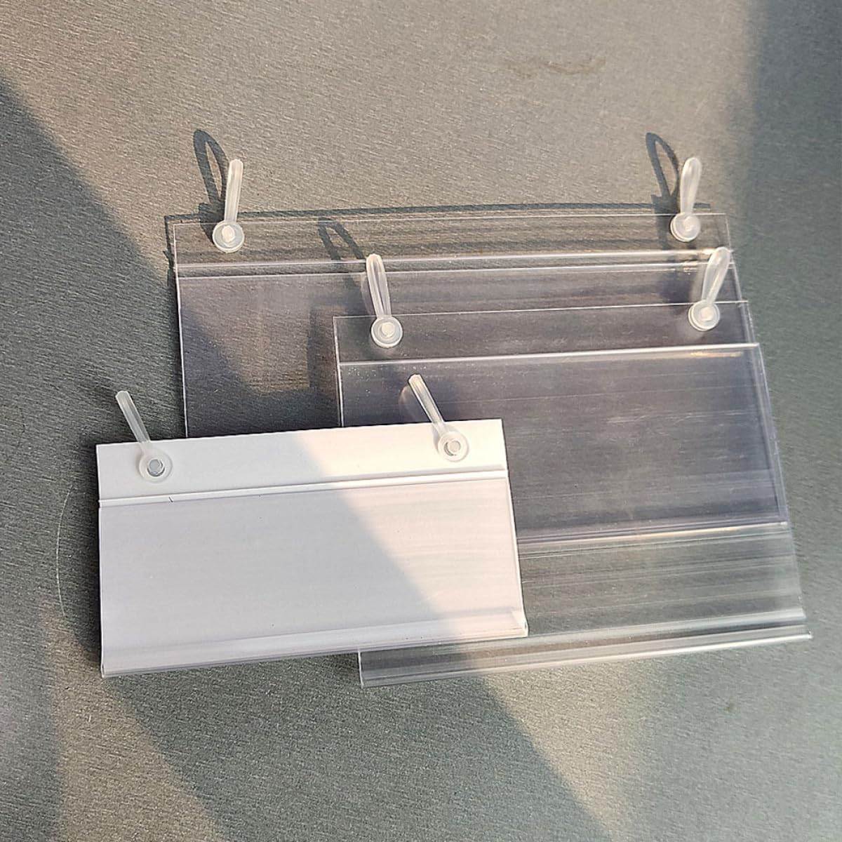 40 Pezzi Portatessere in Pvc per Etichetta Espositiva del Prezzo Design Semplice e Chiaro, Facile da Installare per Esposizione Prezzi in Supermercato