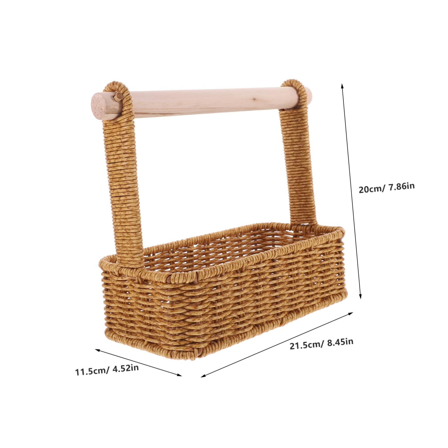 CHILDWEET Decorative Woven Storage Basket Fruit Woven Holder Imitation Rattan Basket for Kitchen