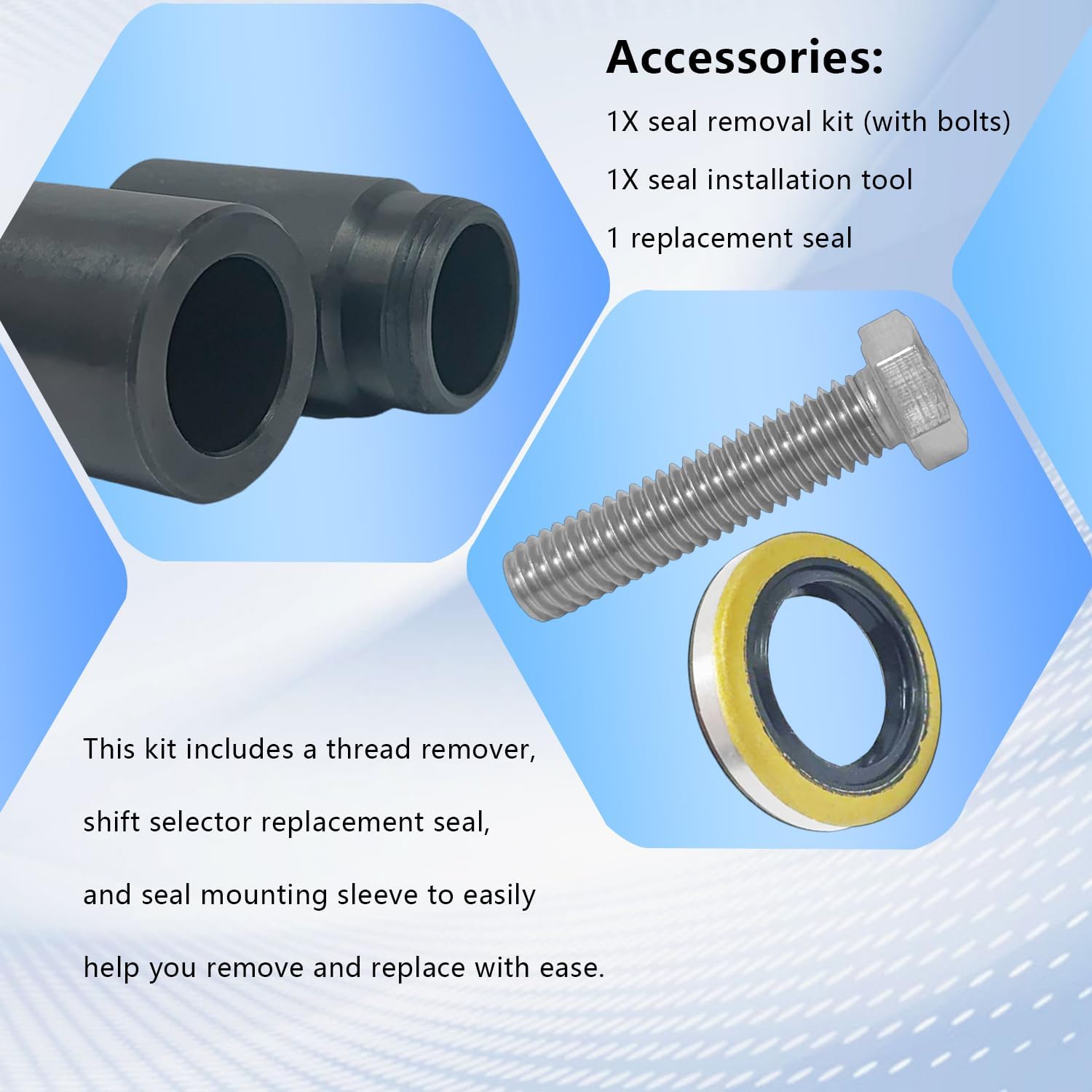 Transmission Shifter Seal Remover/Installer Tool with Seal Compatible with Dodge/Plymouth/Chrysler 727 and 904 transmissions 36RH 37RH 46RE / RH 47RE / RH 48RE / RH