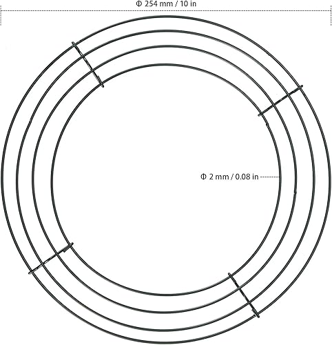 Miniatura 2 de Marco de corona de alambre, paquete de 20 unidades, marco de corona de metal redondo de 10 pulgadas, anillos de corona de alambre para bodas,
