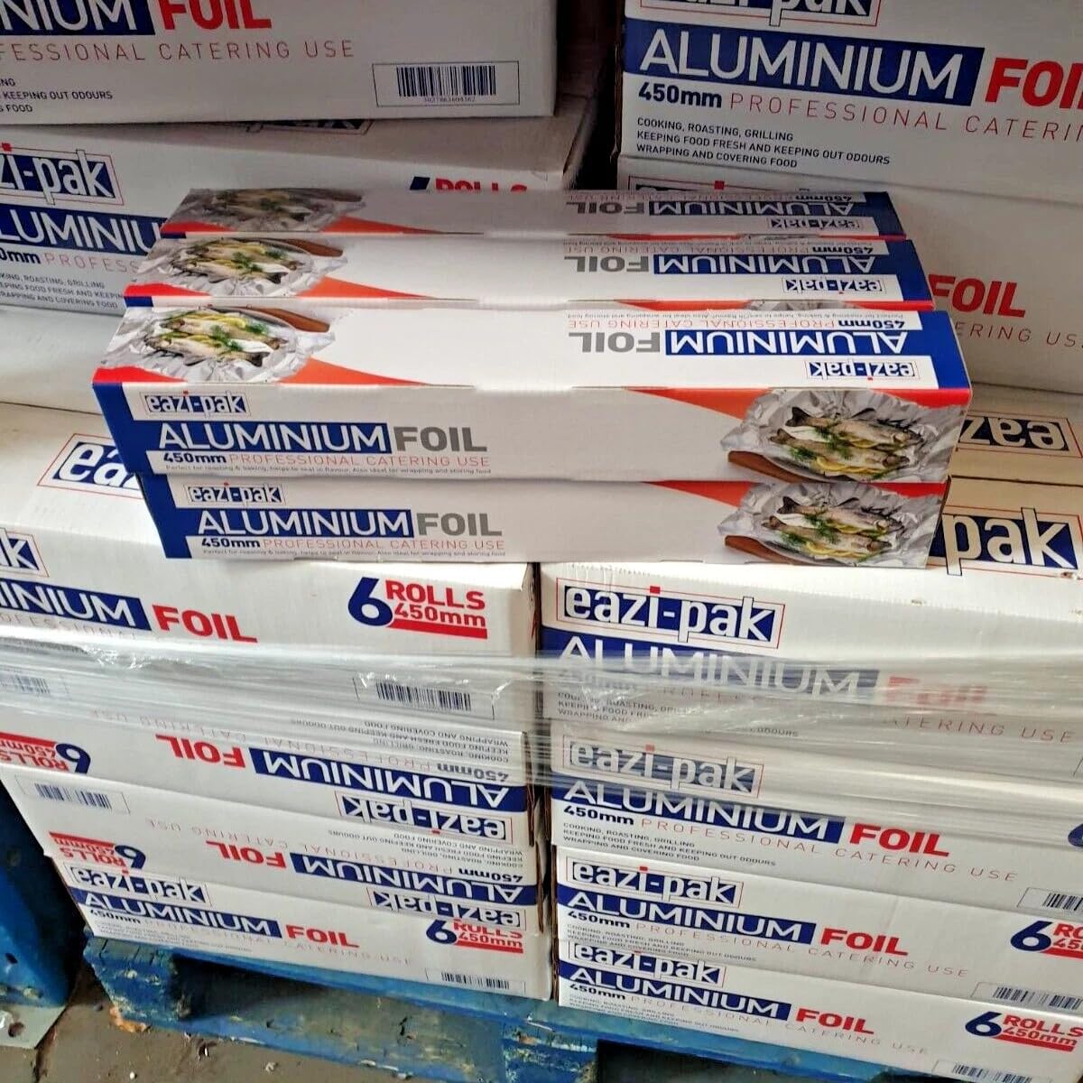 Catering Foil 2 X Kitchen Quality Aluminium Foil Catering 18" Roll (450Mm X 75M) Cutter Box Strong Packing By Oneone