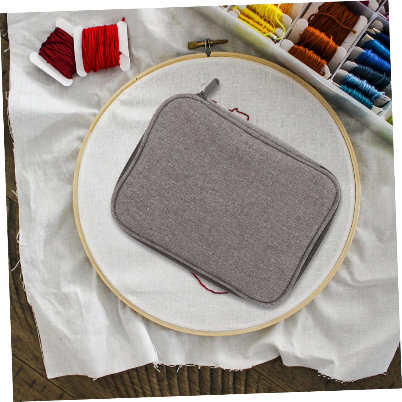 Veemoon Knitting Needles Set Carrying Bag Oxford Cloth Sweater Tube Needle Case Wire Loop for Travel