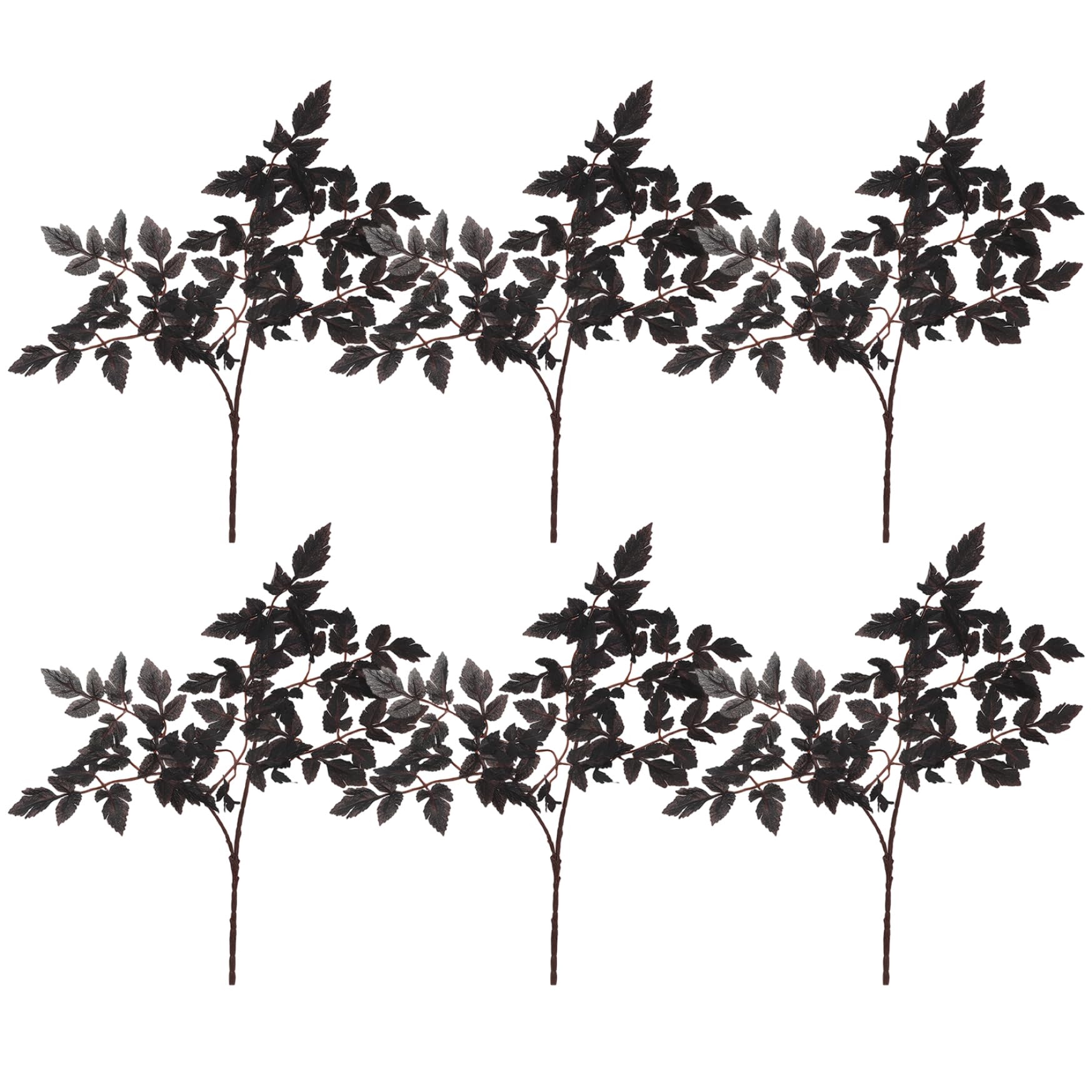 BEAHING Branches for Vase 6PCS 18 Inch Dusty Plum Berry Stems Faux Fall Leaves Decor for Home
