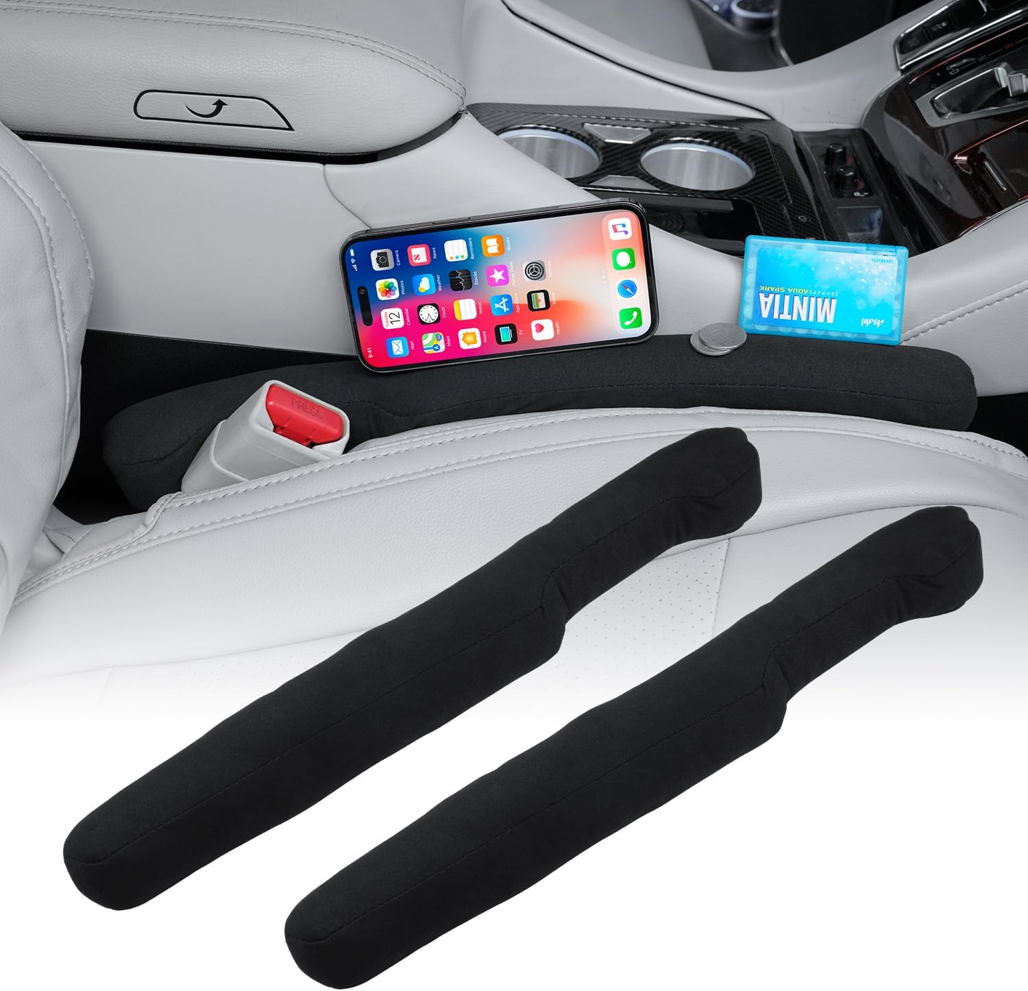 Autofit Car Seat Gap Filler, 2PCS Suede Seat Gap Filler