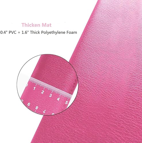 Miniatura 6 de Tangkula Tapete de baile de poste, plegable, redondo, con acolchado de espuma EPE y cubierta de poliuretano, cojín protector de seguridad para