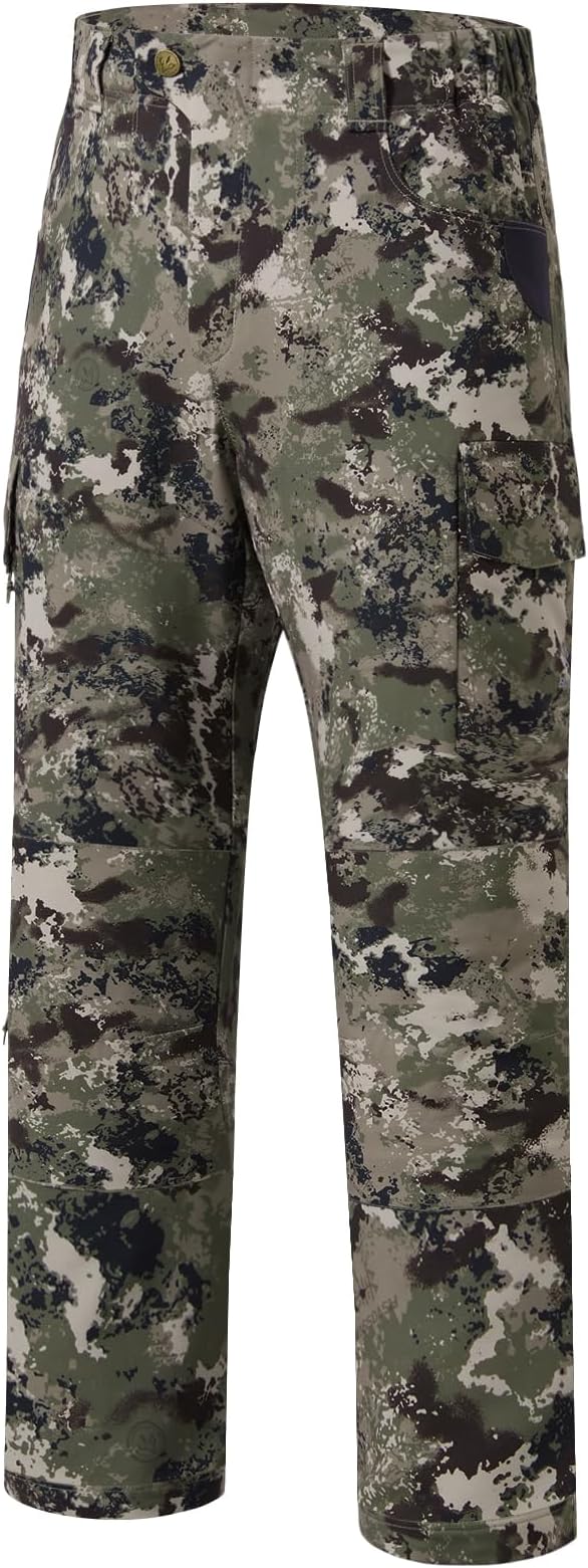 BASSDASH Invis Men’s Stretch Hunting Pants Water Resistant Camo Fishing Pant