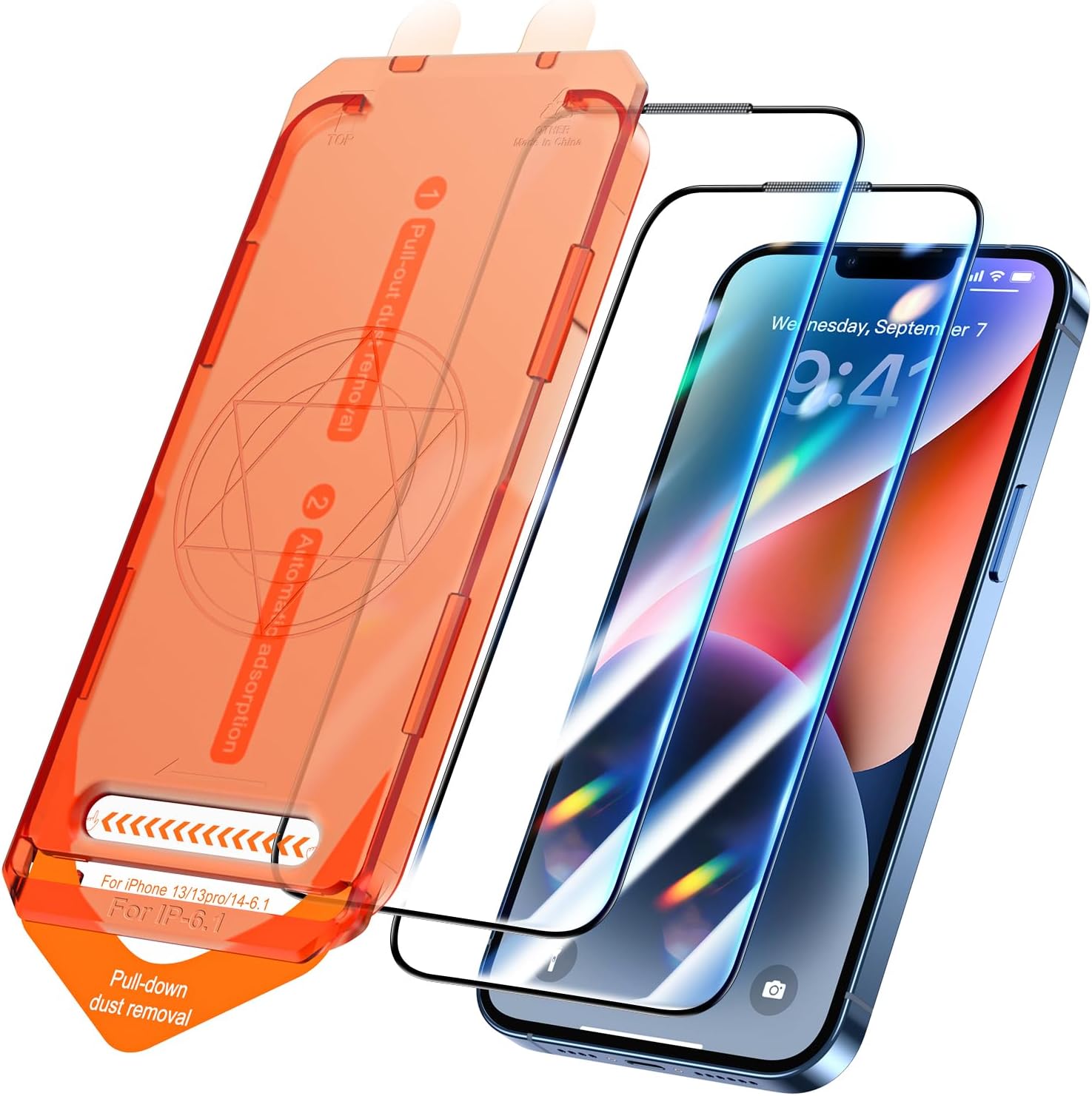 UniqueMe TOP 9H für iPhone 13/13 Pro/iPhone 14 Full Screen Schutzglas