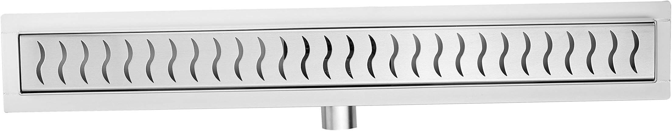 1000mm x 70mm Stainless Steel Rectangular Wetroom Drainage Gully - Shower Drain Design 4