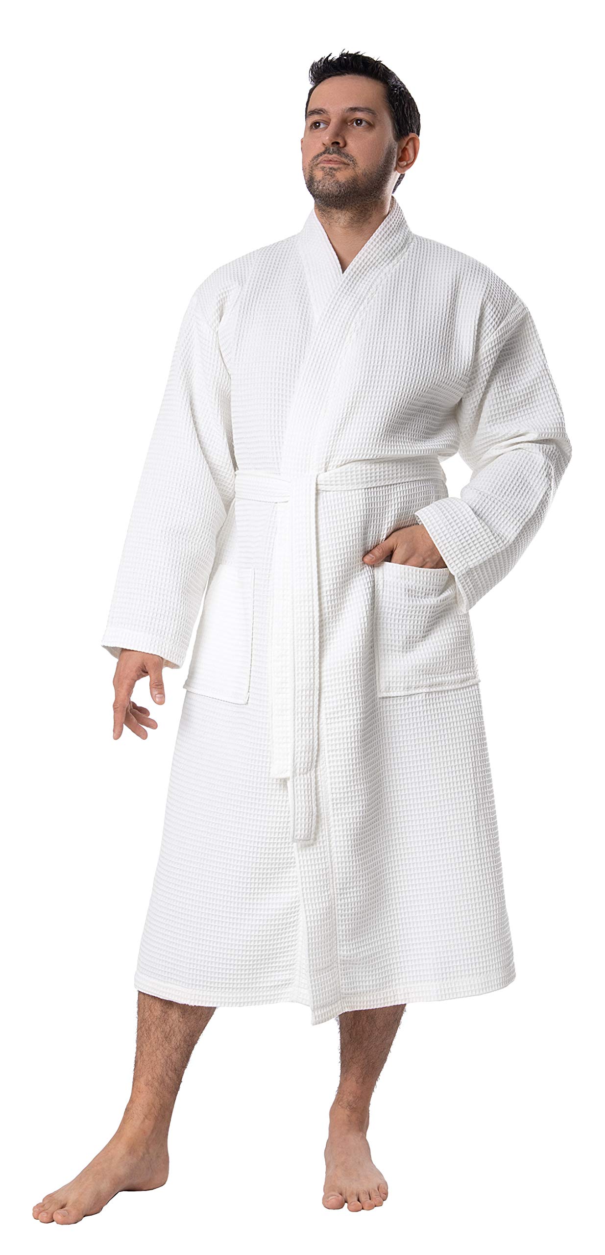 BAGNO MILANO Mens Robes Waffle Robes For Men Turkish Cotton Mens Bathrobes