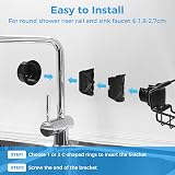 Shower Soap Holder without Drilling, 2 x Stainless Steel Shower Shampoo Holder, Shower Holder, Black Shower Shelf, Hanging Soap Bar, Shower Gel Holder for 18-27 mm Rail - 5