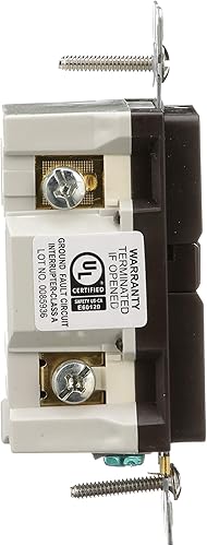 Miniatura 5 de Eaton GFCI - Receptáculo dúplex de autoprueba 20A -125V con placa de pared de tamaño estándar, color marrón