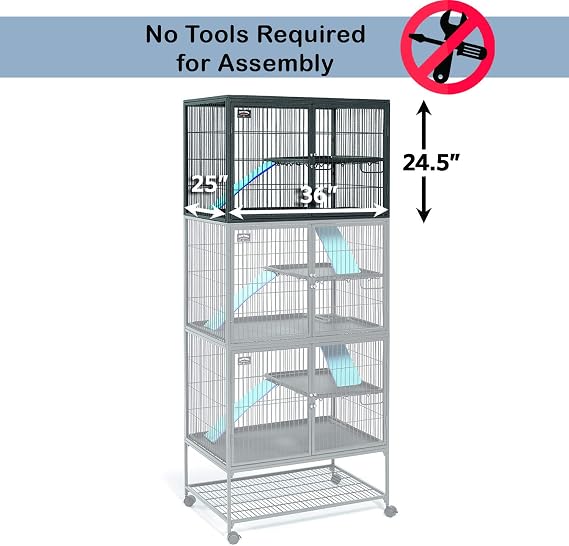MidWest Homes for Pets Ferret Nation Add-On Unit Small Animal Cage, No Stand, Expands Models 181 or 182