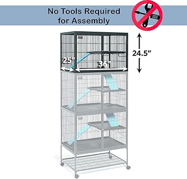 MidWest Homes for Pets Ferret Nation Add-On Unit Small Animal Cage, No Stand, Expands Models 181 or 182
