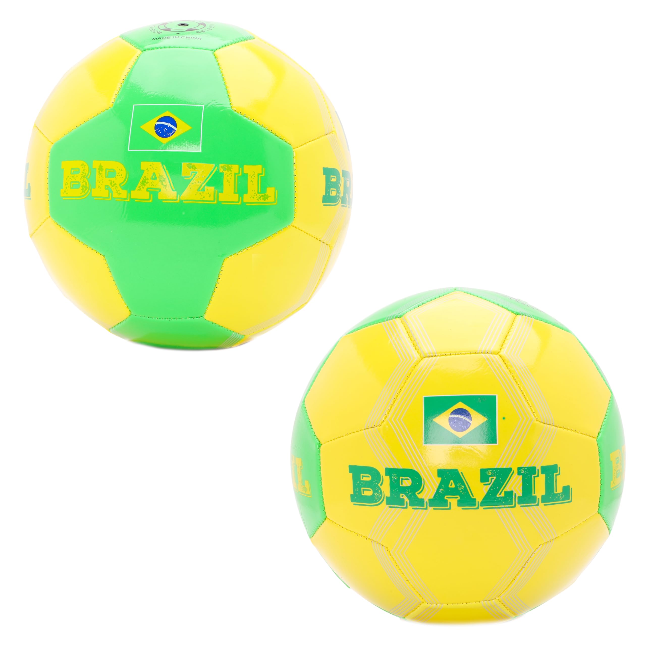 Toyland Brazil Country Themed Football (8lbs/Size 5) - Euros & World Cup - Outdoor Toys - 14 Styles Available - (Brazil)