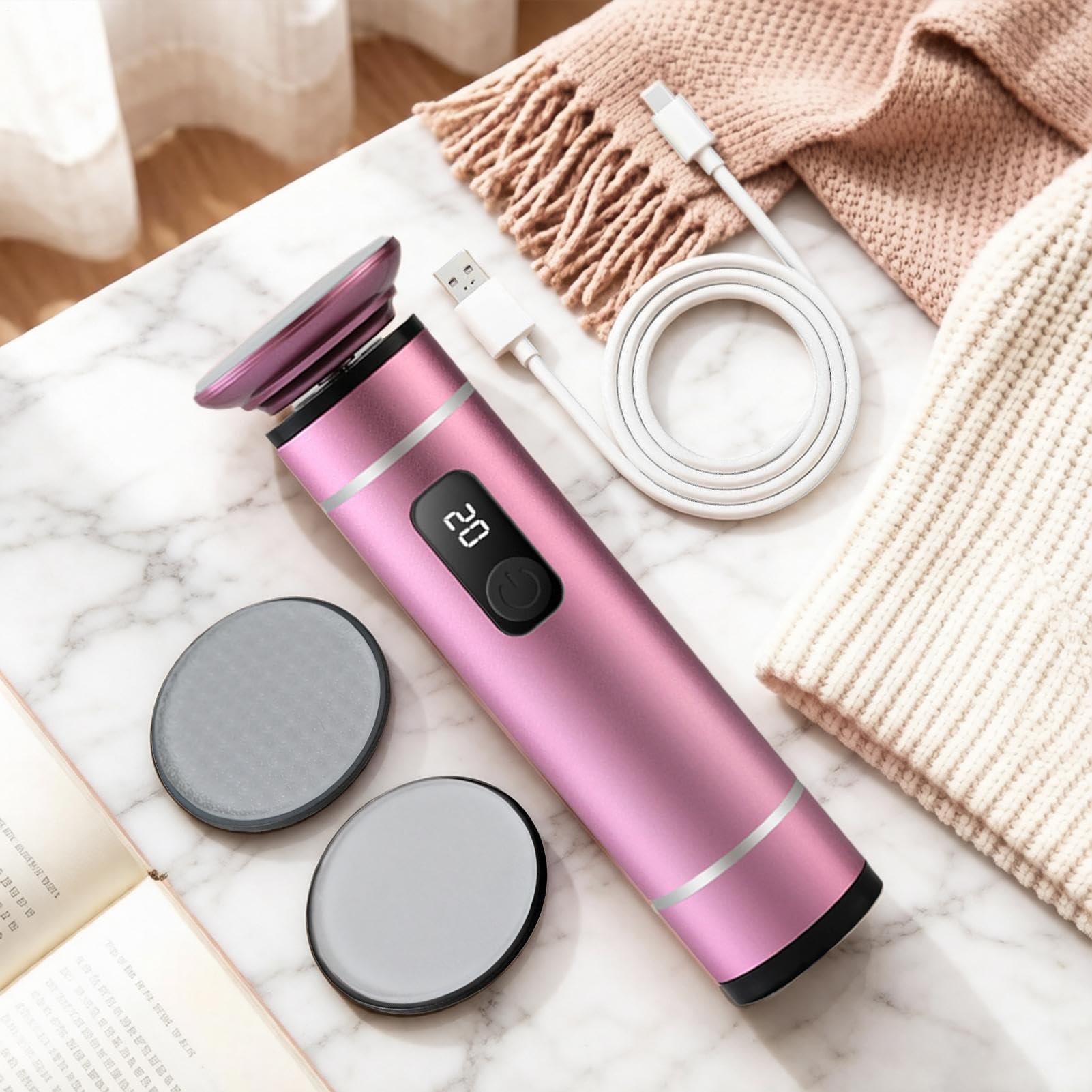 Râpe Électrique Pour Callosités Des Pieds Rechargeable Étanche Portable