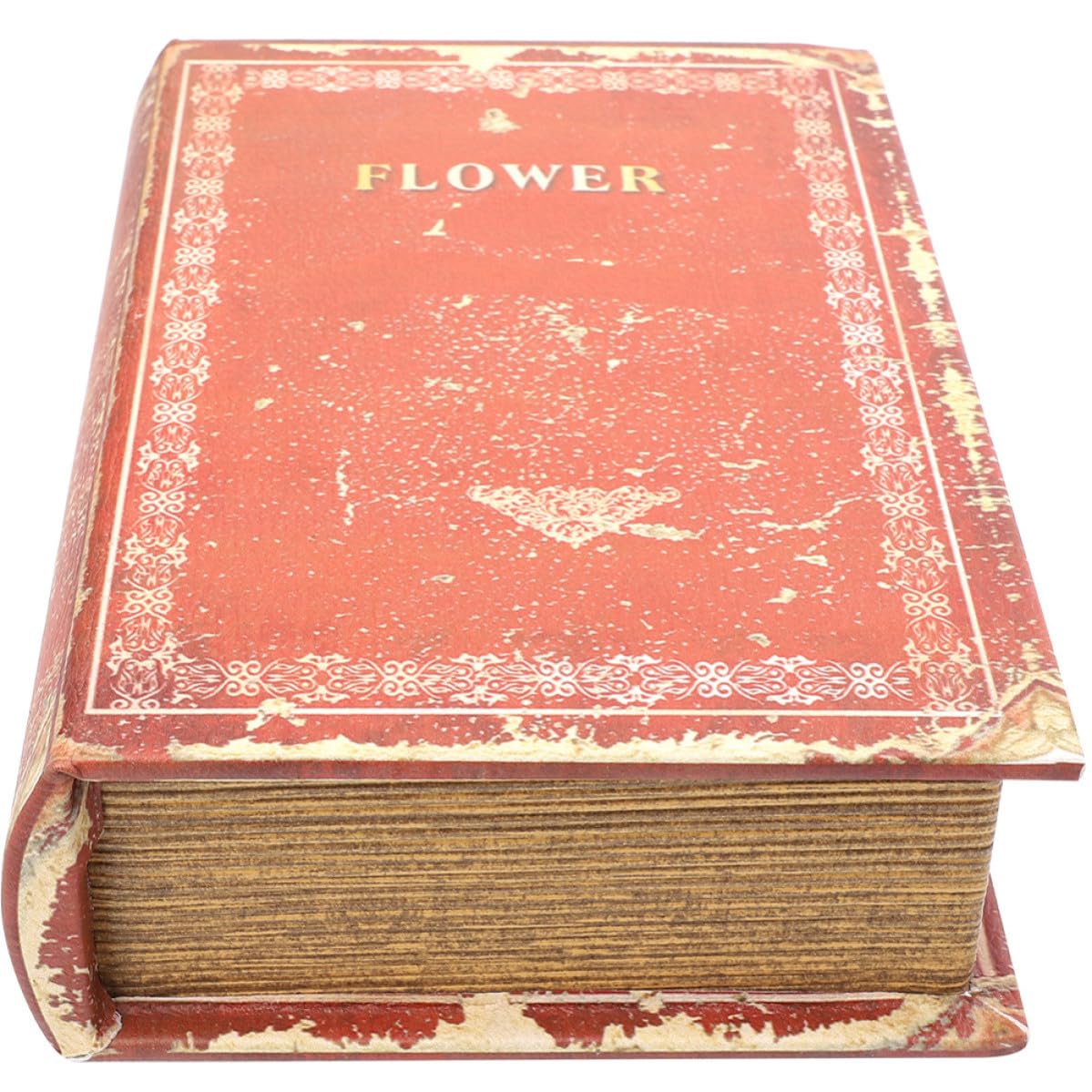 Boîte en bois style livre ancien rétro pour décoration d'étagère