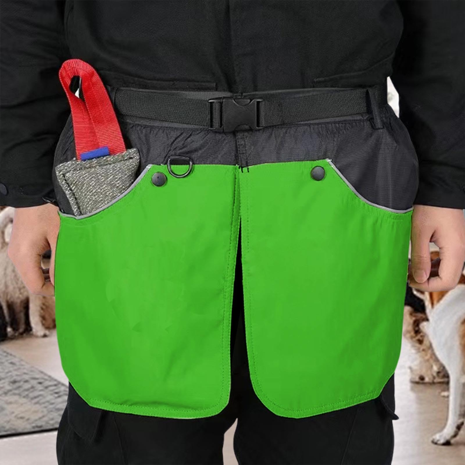 Hundetraining Schürze mit Taschen wasserfeste robuste Hunde Handler Kleidung, Green M