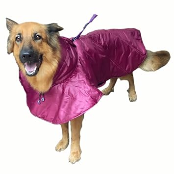 Oz International V Soft and Waterproof Dog Raincoat for Puppy Small & Medium Dogs | Dog Rain Jacket with Hood | Dog Rain Poncho | 100% PVC Polyester |Adjustable with Belt