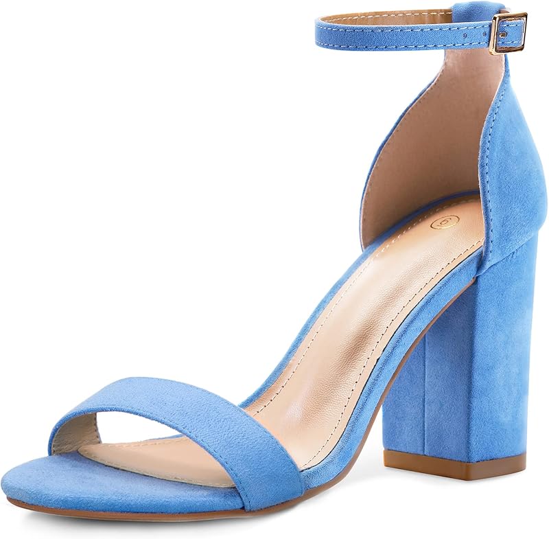 COASIS Women's Chunky Block Heels Open Toe Ankle Strap Heeled Sandals