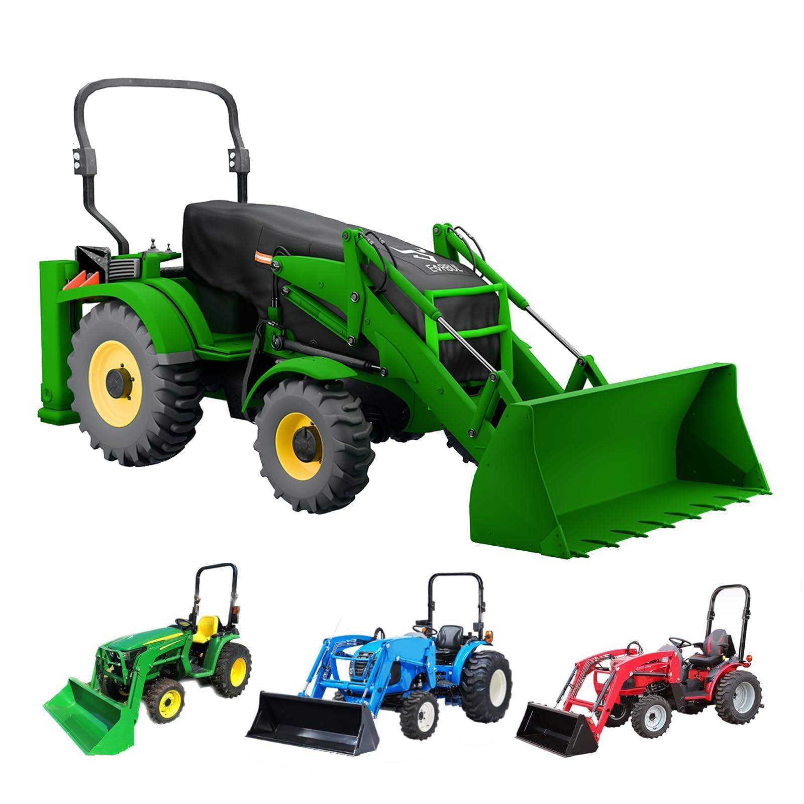 EVRBUL Waterproof Compact Tractor Cover for John Deere, Kubota, Mahindra