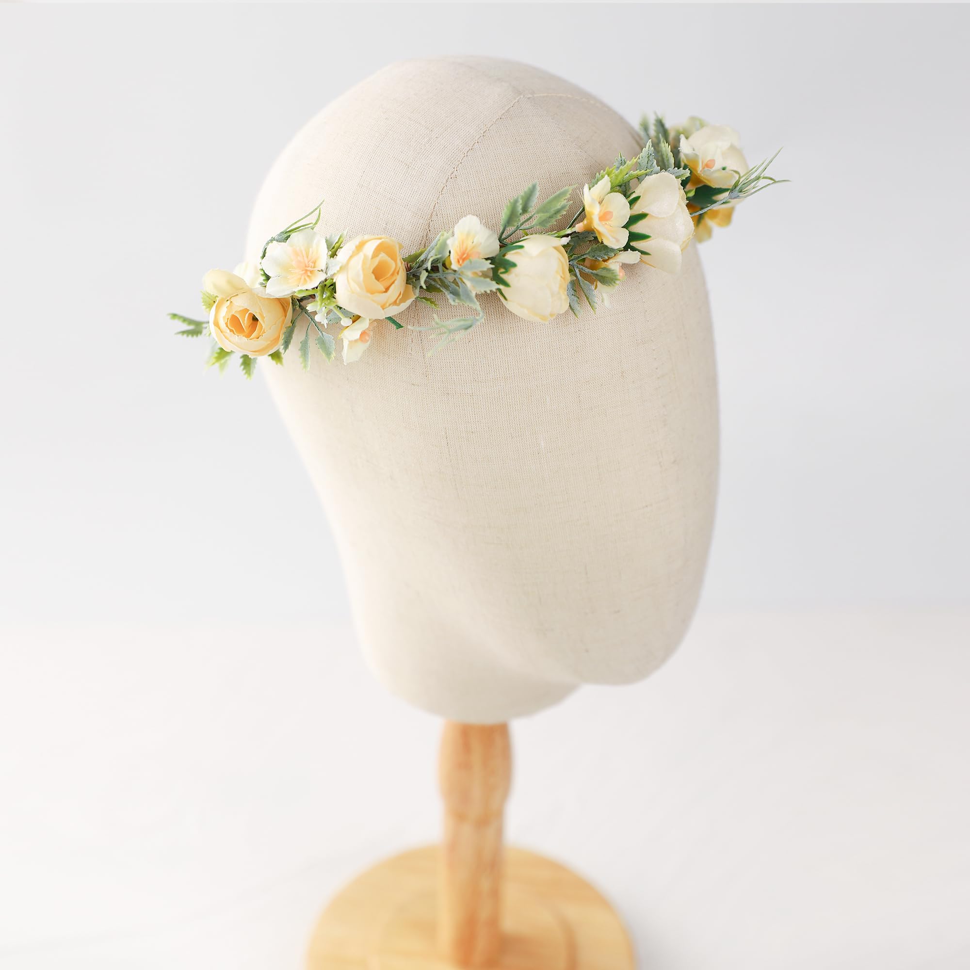 Amazon.com : KorViSHOW Yellow Flower Crown Headband - Fairy 