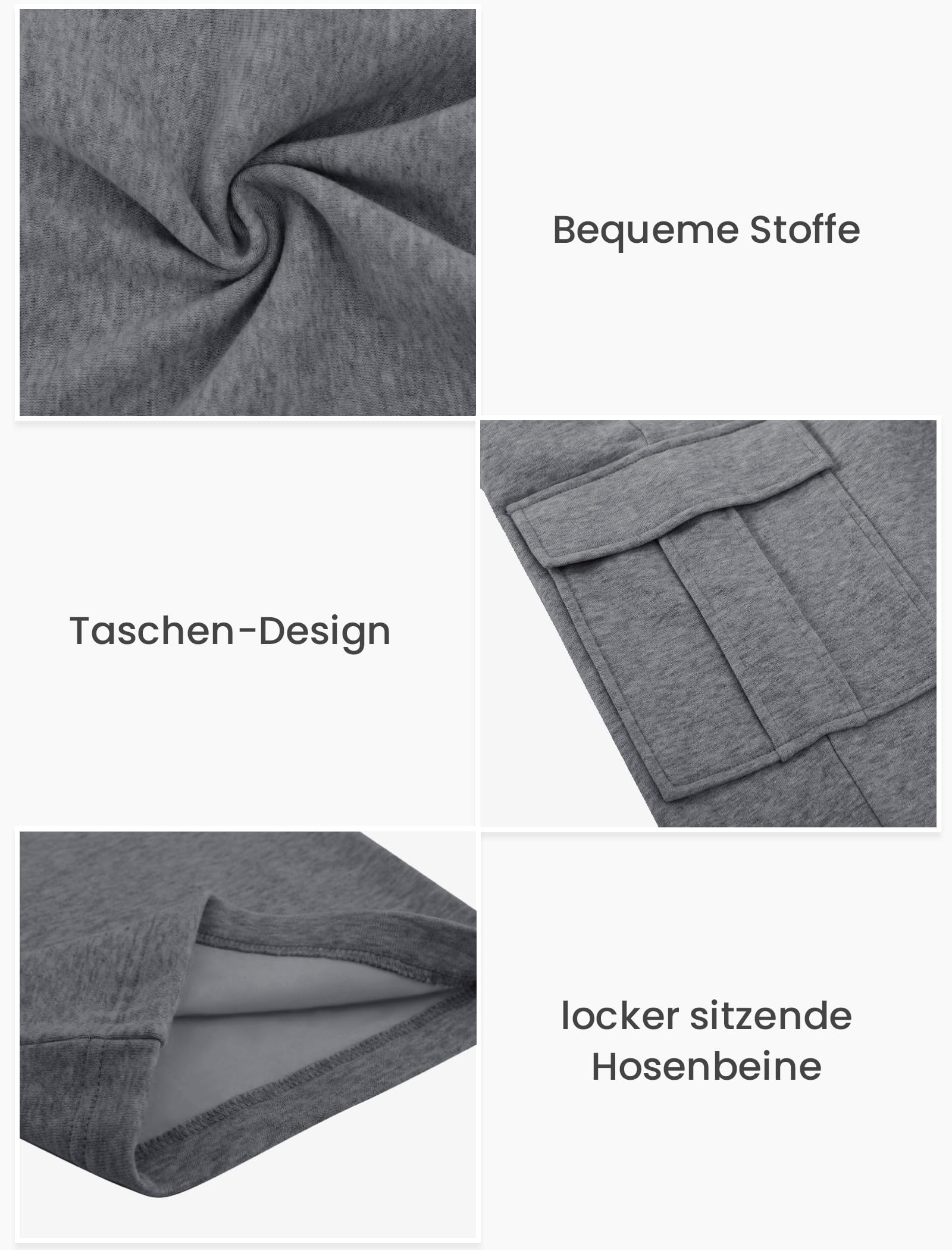 Glacspyg Pantaloni da Jogging Donna Pantaloni Lunghi Sportivi Fitness Vita Alta con Elastico in Vita e Tasche Pantaloni per Il Tempo Libero Pantaloni Larghi Gambe