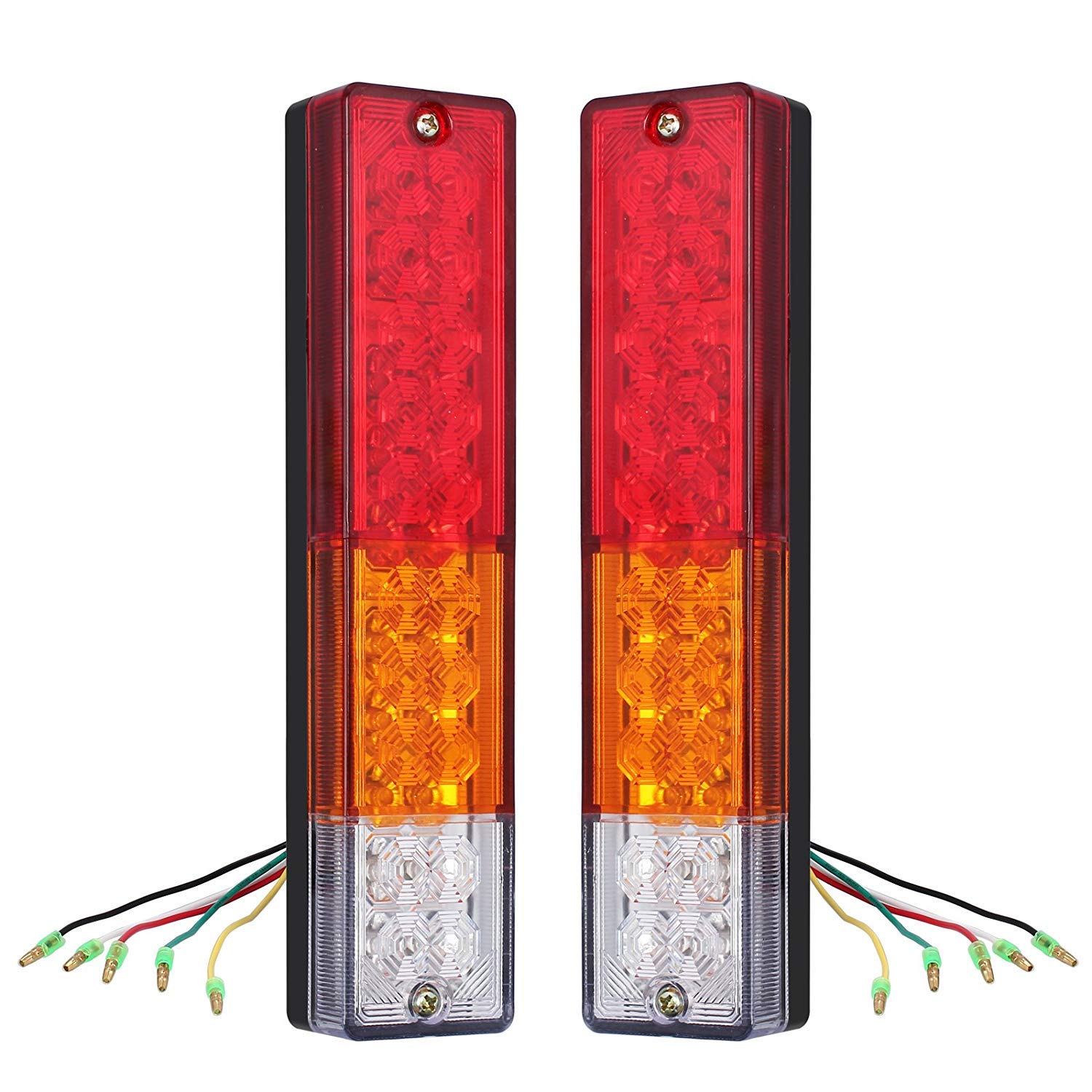 Paquete De Luces Traseras LED Multifuncionales, Color Rojo, ámbar