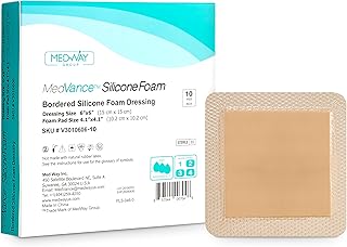 MedVanceTM Silicone - Bordered Silicone Adhesive Foam Dressing (6