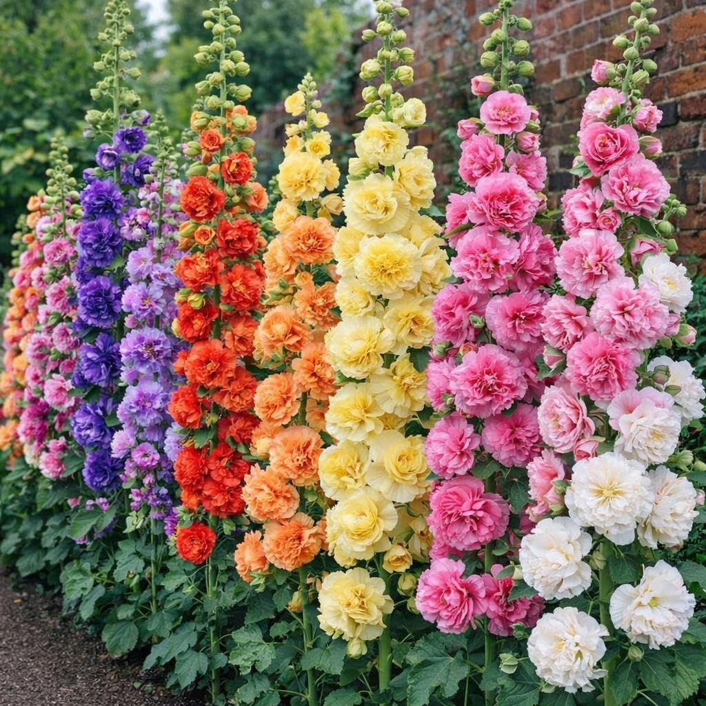 Winter-Hardy Hollyhock Seeds (Rare) – Vibrant Floral Display Garden-1000pcs-B