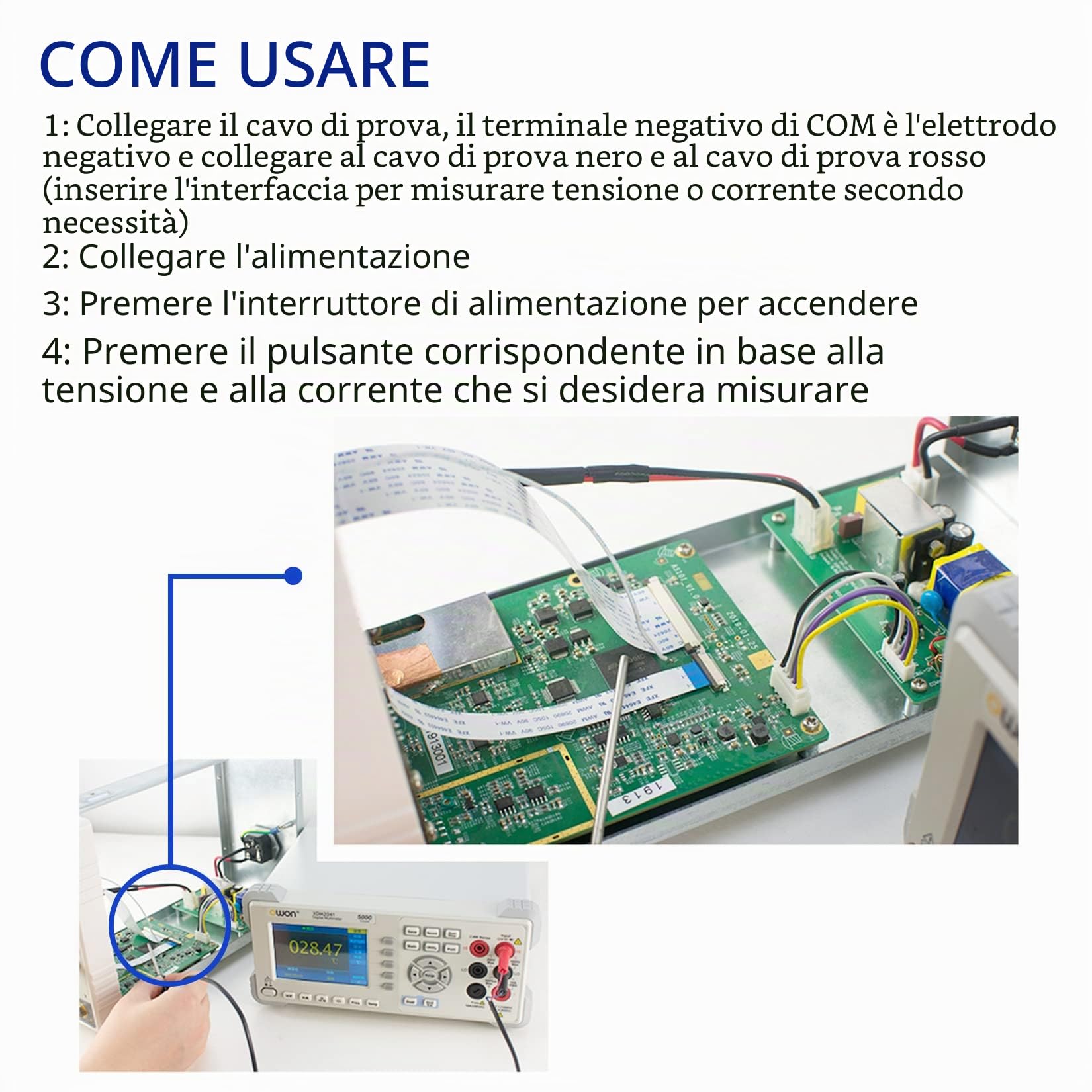 OWON, XDM2041 Multimetro da banco con tester digitale ultra leggero da 3,7 pollici, 55.000 conteggi, per laboratori e fabbriche