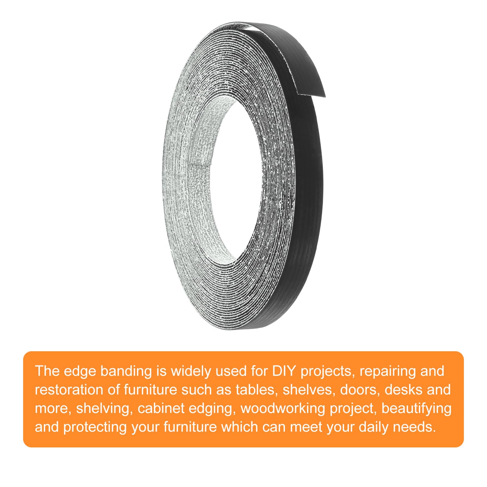 QUARKZMAN Kantenband 3/4 Zoll X 9,84 Fuß - Vorgeleimtes Holzfunierband Walnussbraun