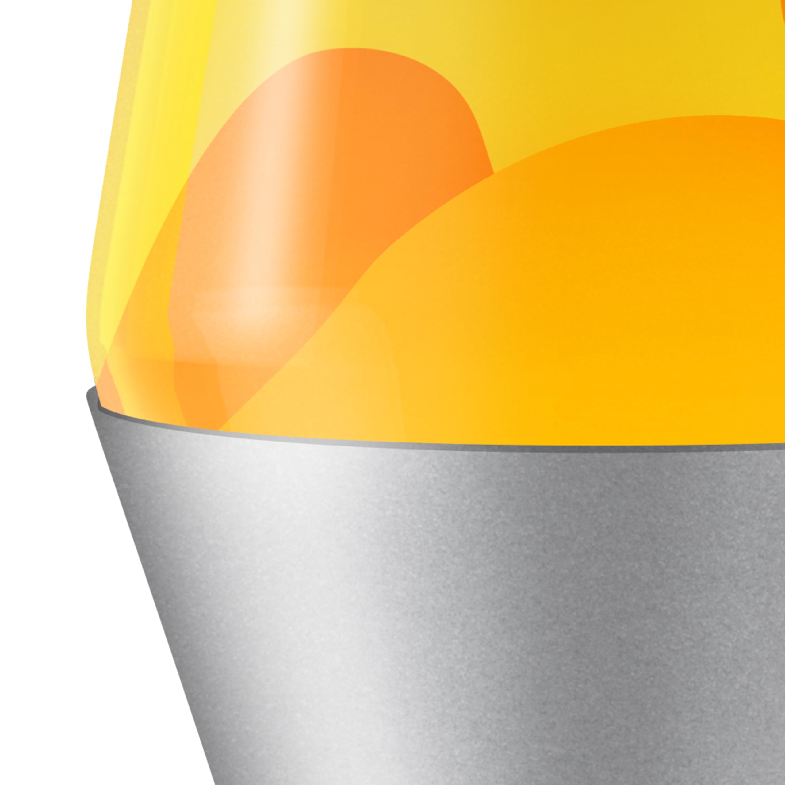 Lava Lampada - 14.5" - Lampada originale Motion - Liquido arancione e giallo con base argento - Art. #2129