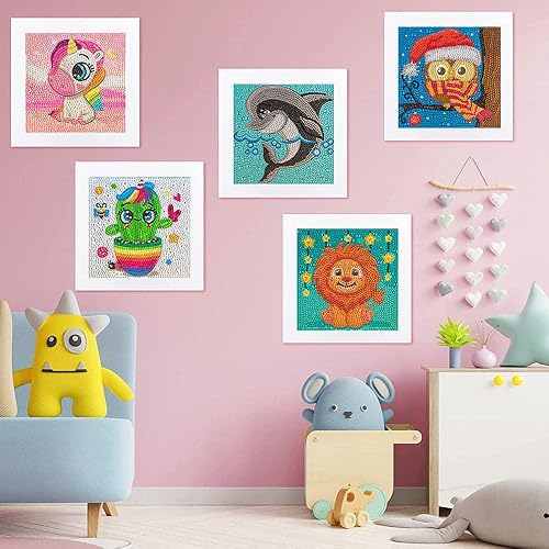 Miniatura 3 de DIZAKIM Kits de pintura de diamantes para niños, paquete de 6 gemas para niños de 8 a 12 años, arte de diamantes fácil para principiantes,