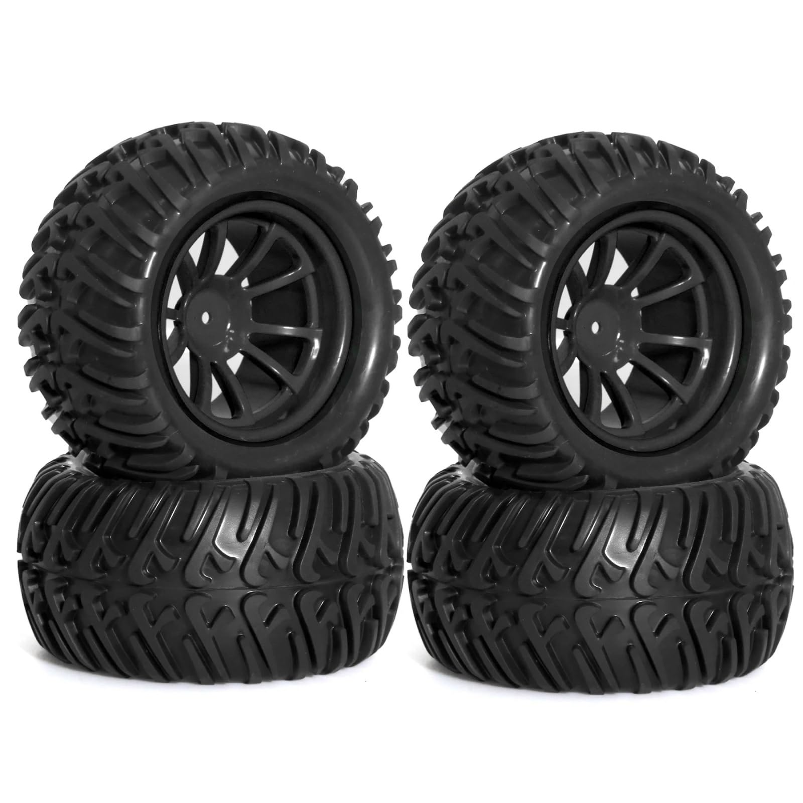 para Traxxas para Redcat 1/10 4 Uds Juego Ruedas Neumáticos Hexagonales 12mm RC Monster 2S 3S 4S Modelos Sin Escobillas Piezas Accesorios Piezas NeumáTicos RC