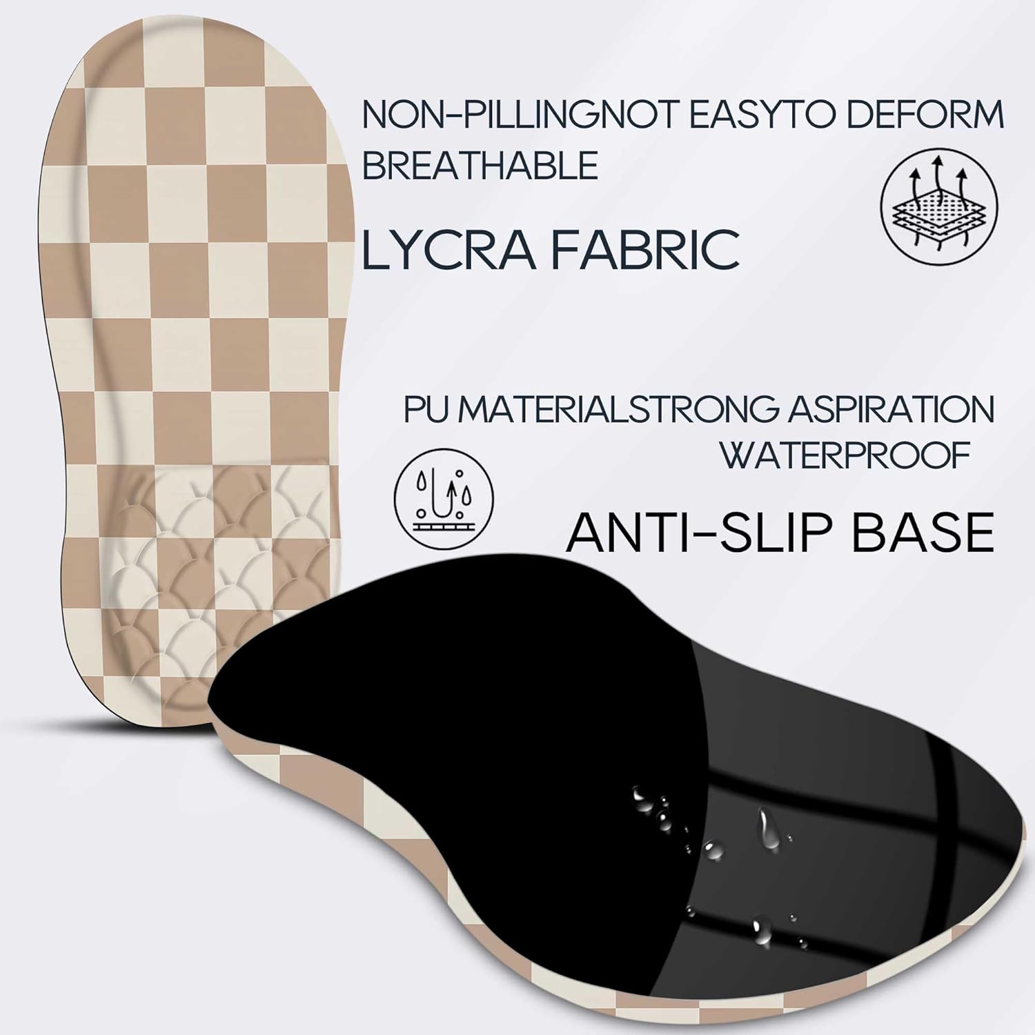 Ergonomic Mouse Pad with Wrist Support, Wrist Rest Mousepad for Carpal Tunnel Pain Relief, Memory Foam with Massage Design, Non-Slip Pu Base for Office and Home,Checkered