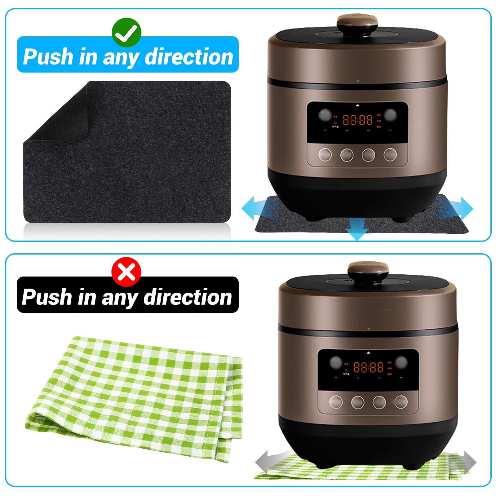 Hitzebeständige Matte für Luftfritteuse 44*30cm Hitzeschutzmatte Für Küchenarbeitsplatten Hitzebeständiges Pad Kaffeemaschinenmatte Hitzebeständige Matte Für HeißLuftfritteuse Kaffeemaschine Toaster