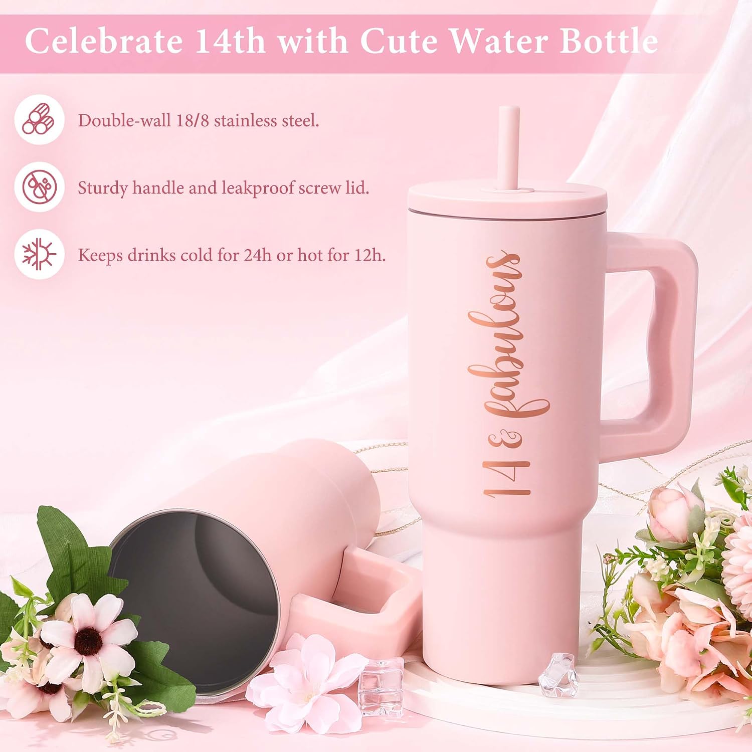 YENCHORN 14 Year Old Girl Birthday Gifts for 14 Years Old Girls Gifts Trendy Stuff Happy 14th Birthday Gift for Girl Cool Things for 14 Year Olds Teen Girls Best 14th Decorations Presents Ideas image 2