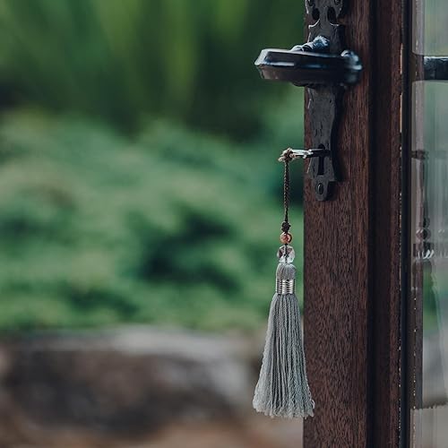 Miniatura 6 de uxcell 100 clips de cuerda de cuero, 0.394 x 0.512 in plegables cilíndrico para cordón, borla, manualidades, tono plateado