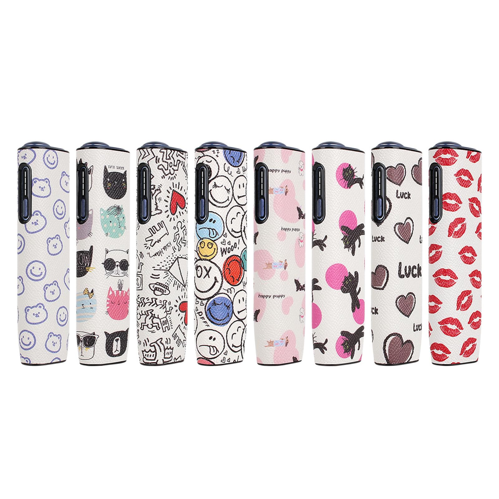 Cover protettiva in silicone + pelle PU per iLUMA i ONE (M0033) – Carina & Elegante (Smiley Faces)