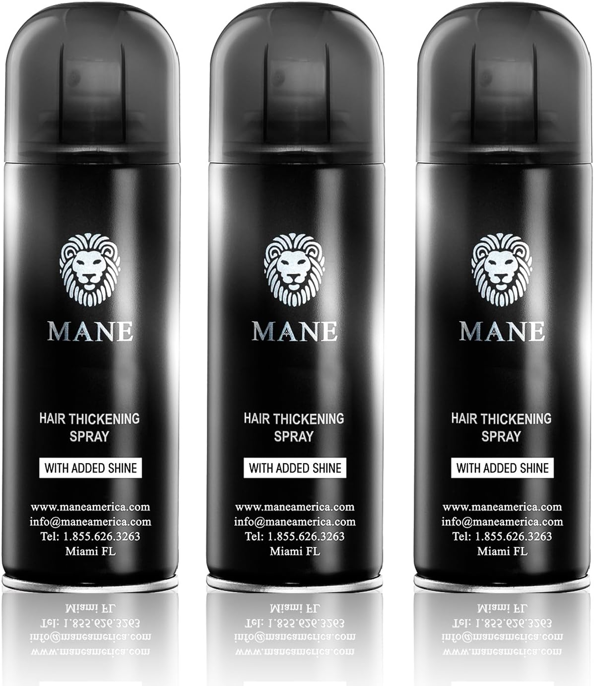 Mane America Hair Thickening Spray with Added Shine 3 Cans (Hazel)