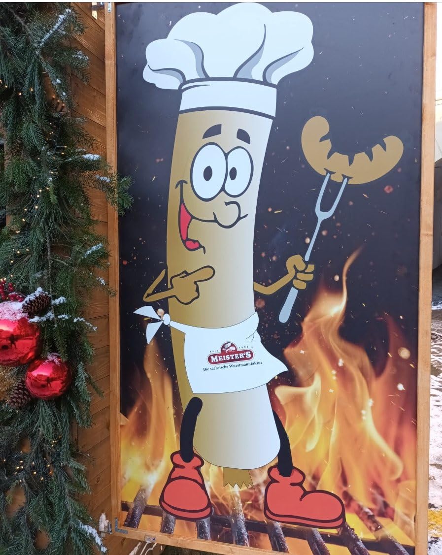 MEISTER'S Grillpaket Bratwurst, Käsewurst, Rauchwurst Debrecziner, BBQ Bratwurst ohne Darm, Weihnachtsmarkt-Grillwurst, Rostbratwurst im Lebensmittel Paket zum Grillen & Braten