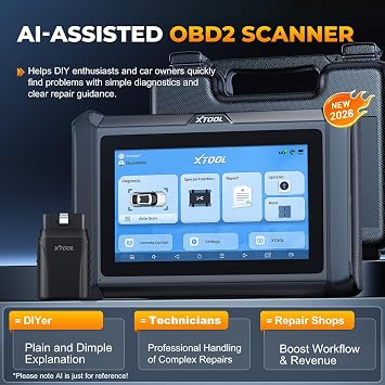XTOOL D7W OBD2 Bidirectional Scan Tool, 2026 Wireless AI-Assisted Car Diagnostic Scanner Upgraded of D7/D7S/D7BT, ECU Coding, 39+ Resets, CAN FD & DoIP Full System Scanner with Live Data, 3-Yr Update
